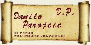 Danilo Parojčić vizit kartica